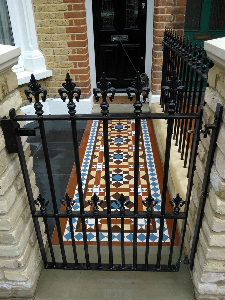 victorian mosaic tile path london installation