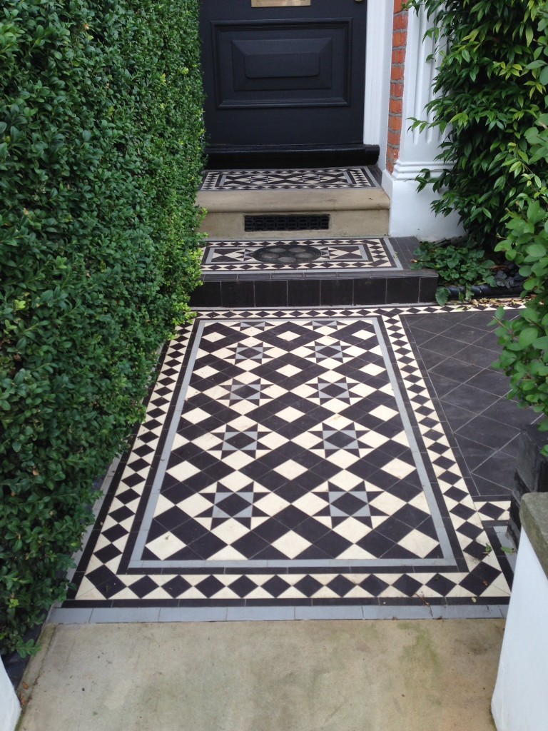 mosaic garden tile path