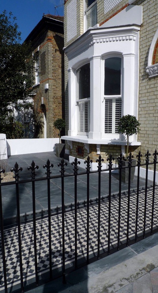 Victorian front garden design and construction London