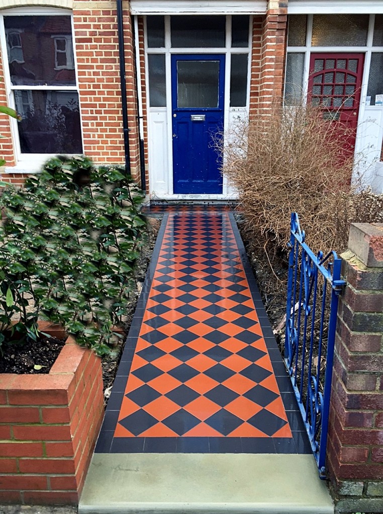 victorian black and red mosaic tile path catford lewisham south east london